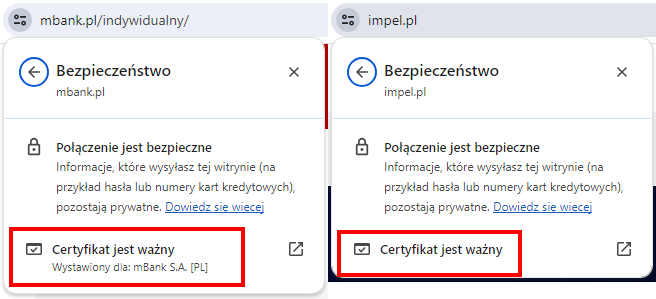 ov i ev wskaznik zaufania i widocznosc zweryfikowanych danych organizacji w Chrome